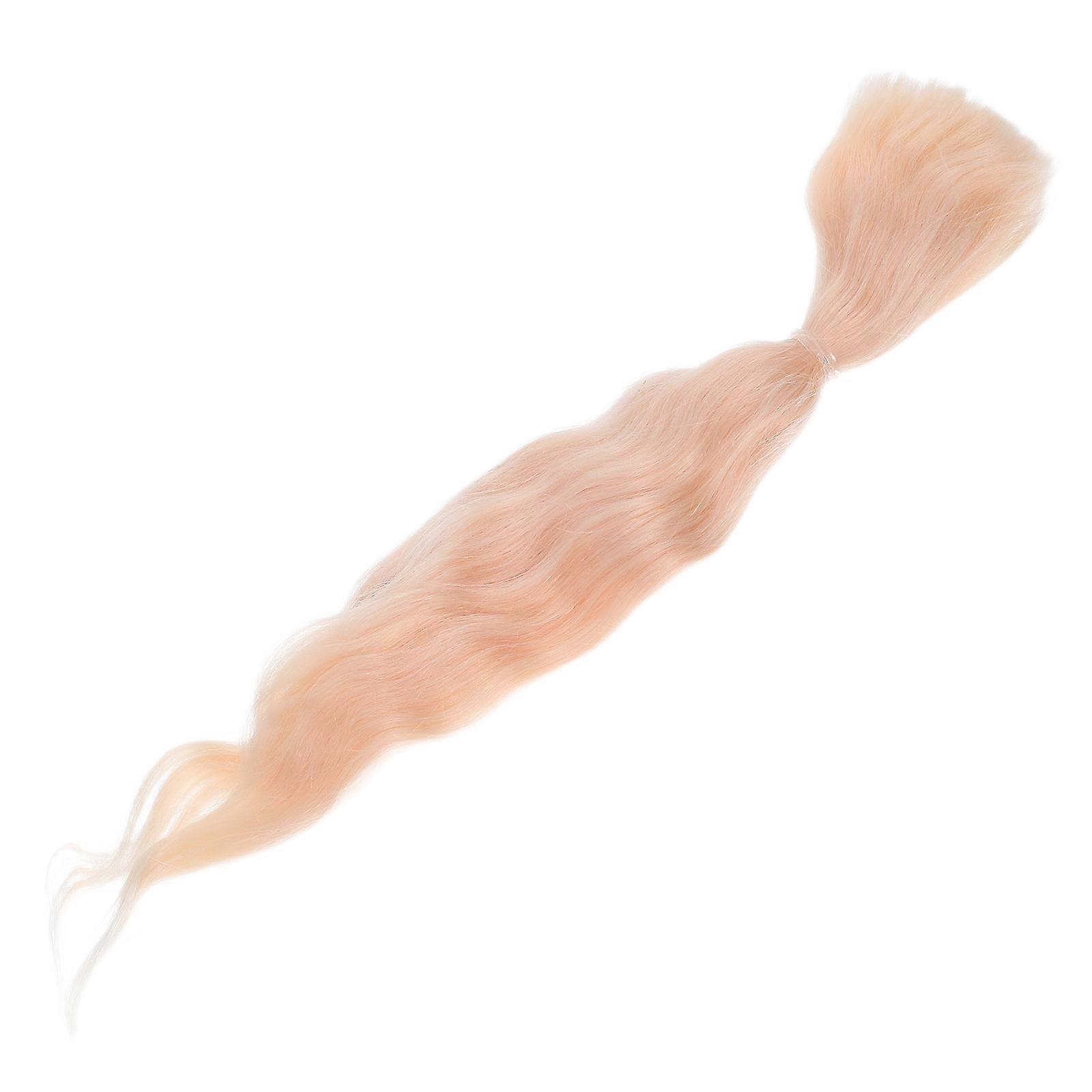 Golden Synthetic Doll Wig Curl Hair Extensions for Decoration 2Pcs Pack