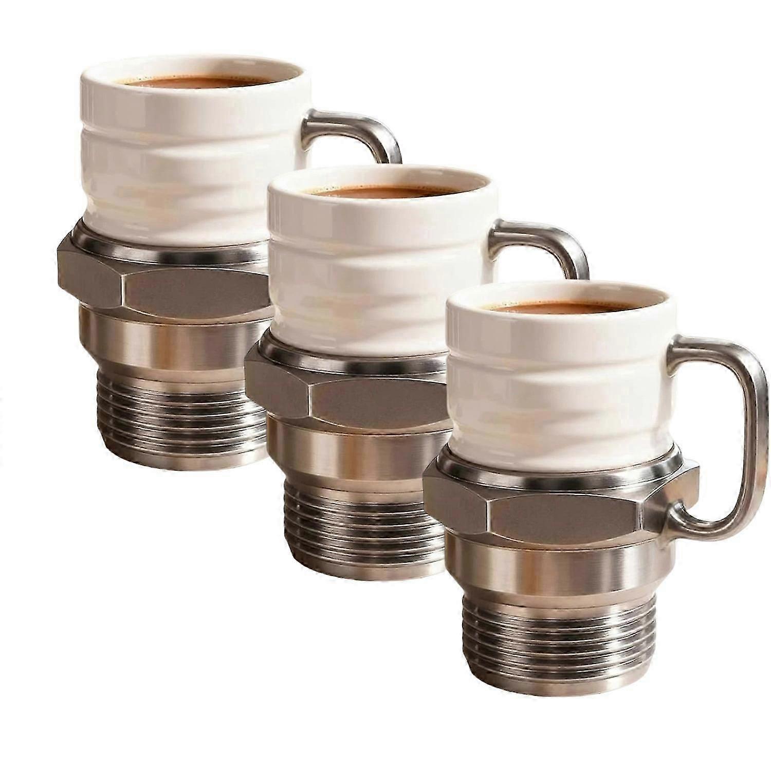 1-3X Spark Plug Mug, Engine Spark Plug Design, Novelty Coffee Mug