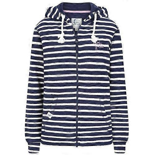 Sweat à capuche zippé texturé rayé pour femme Lazy Jacks
