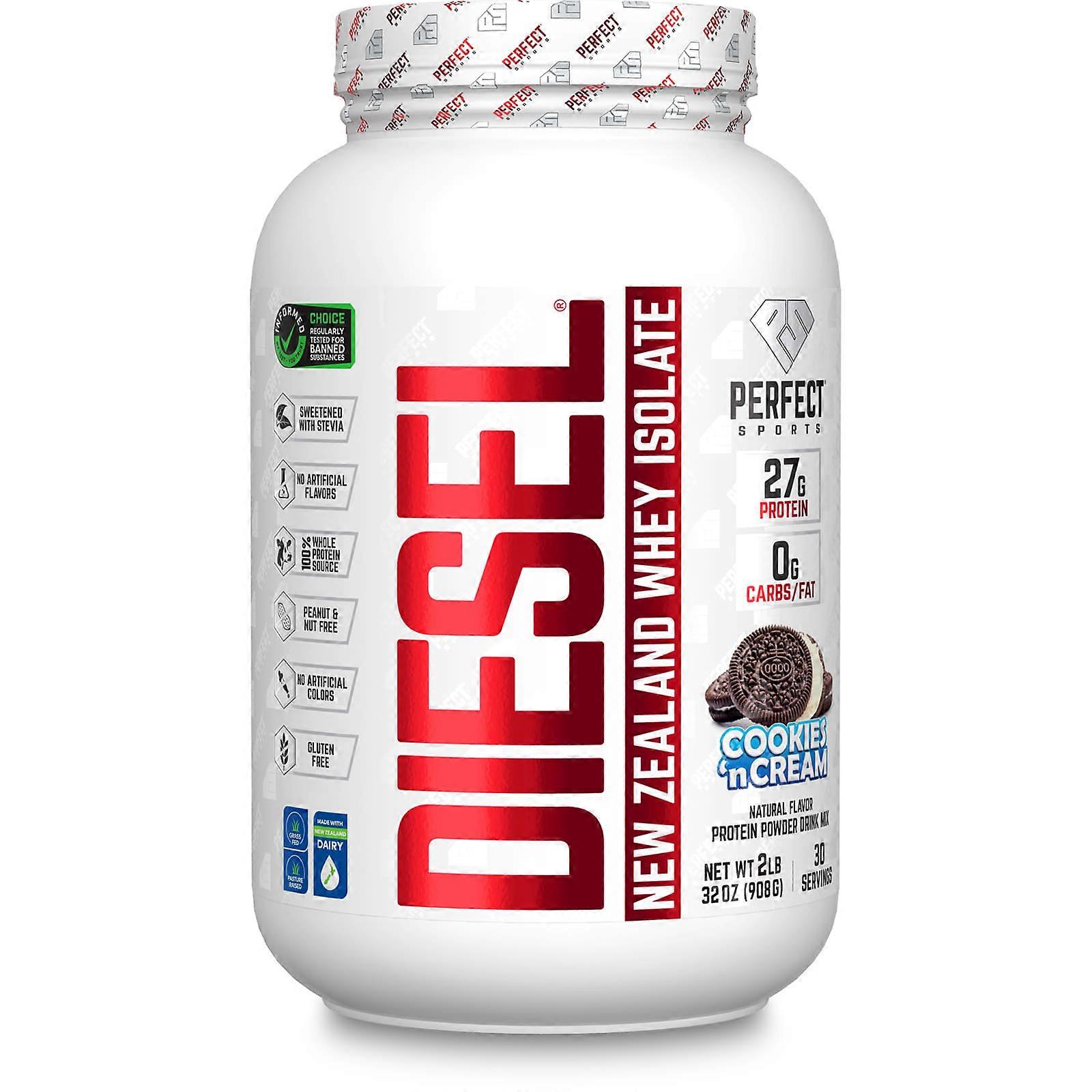 Diesel, New Zealand Whey Isolate, Cookies 'n Cream, 2 lbs (908 g)