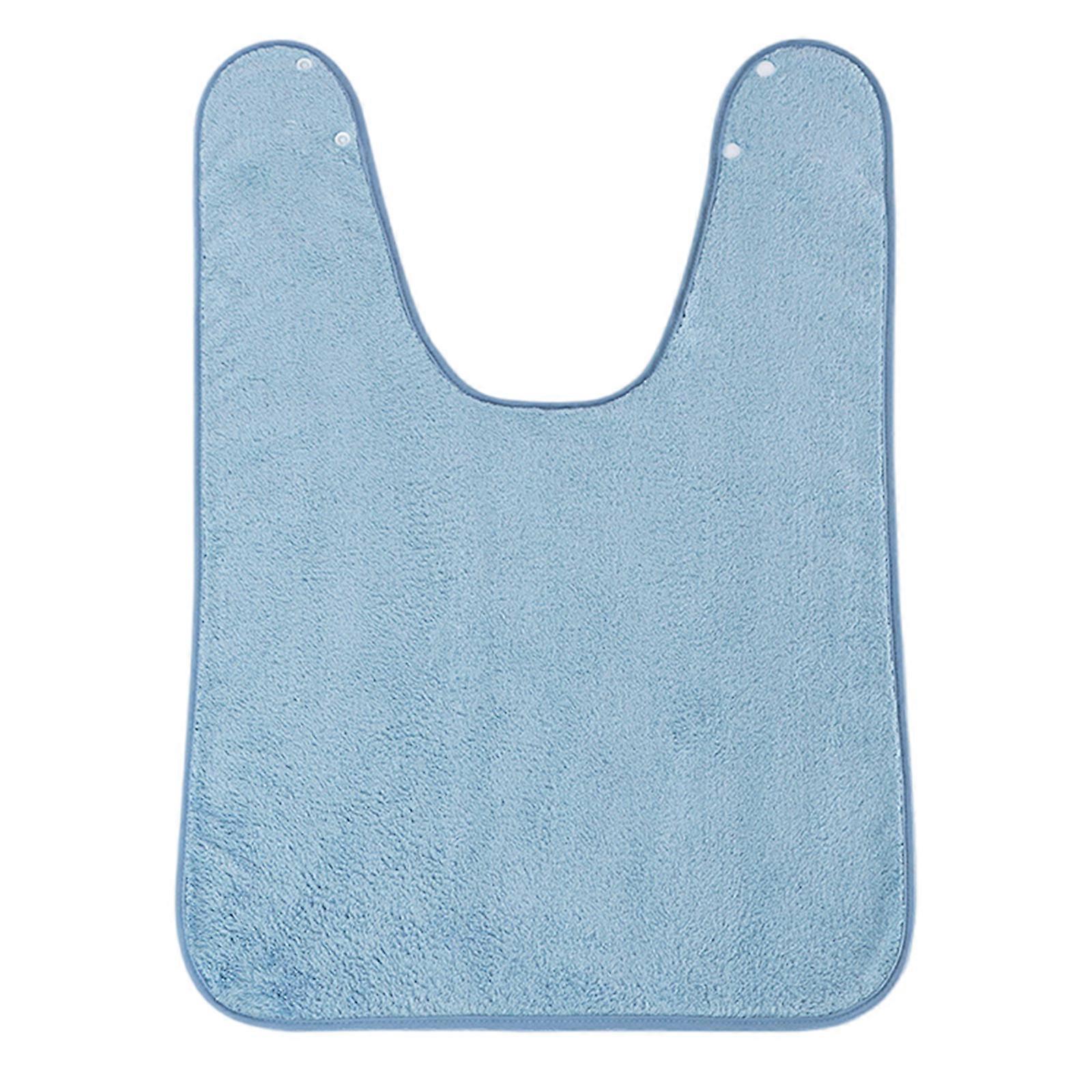 Corals Fleece Adult Bibs For Elderly And Disabled Individuals Soft Comfortable Feeding Accessory With Full Coverage Spill Protection  Light blue