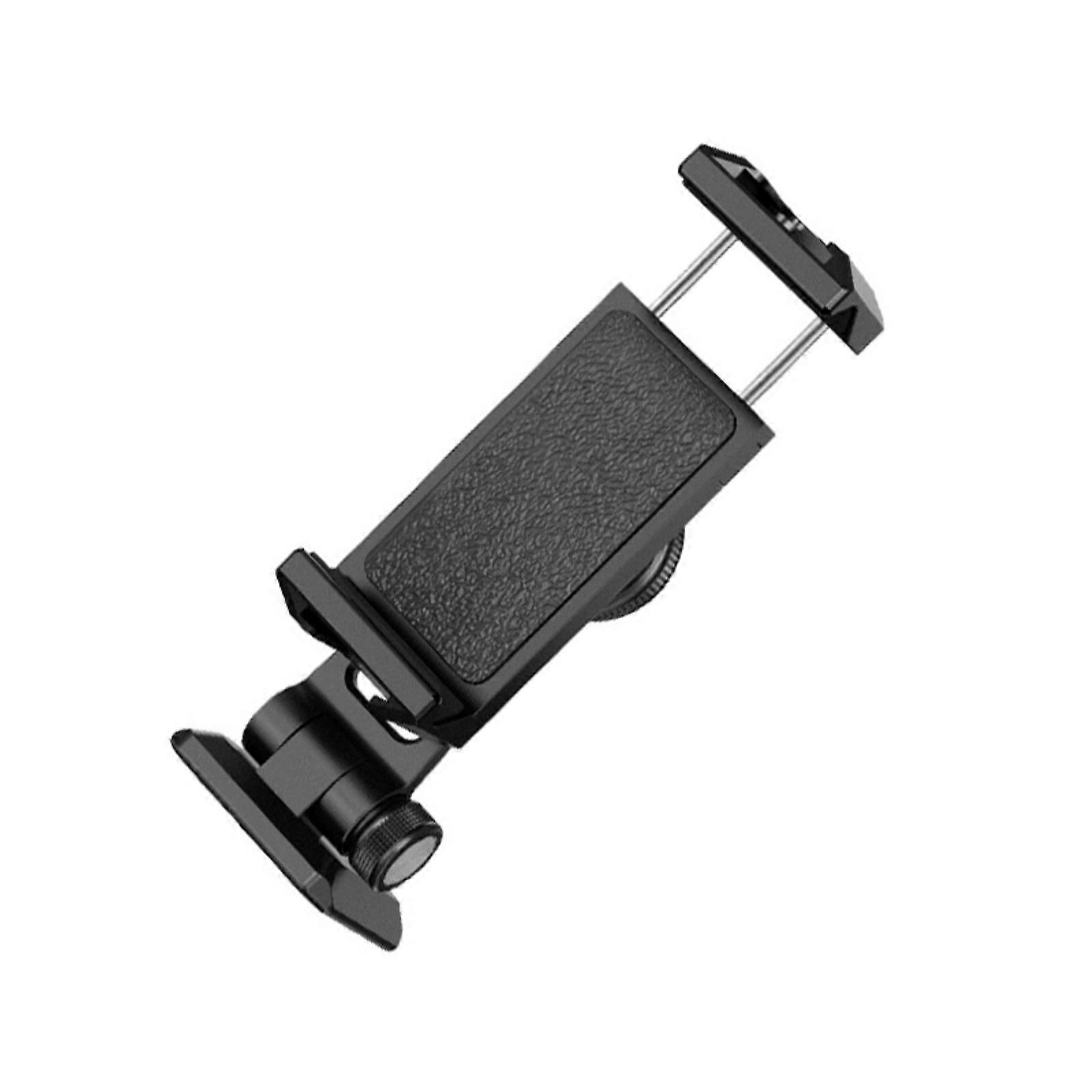 Smartphone Holder Clip Tripod Mount Adapter with 2 Cold Shoe Mounts and 360 Degree Rotation for Vlog and Photography Multicolor