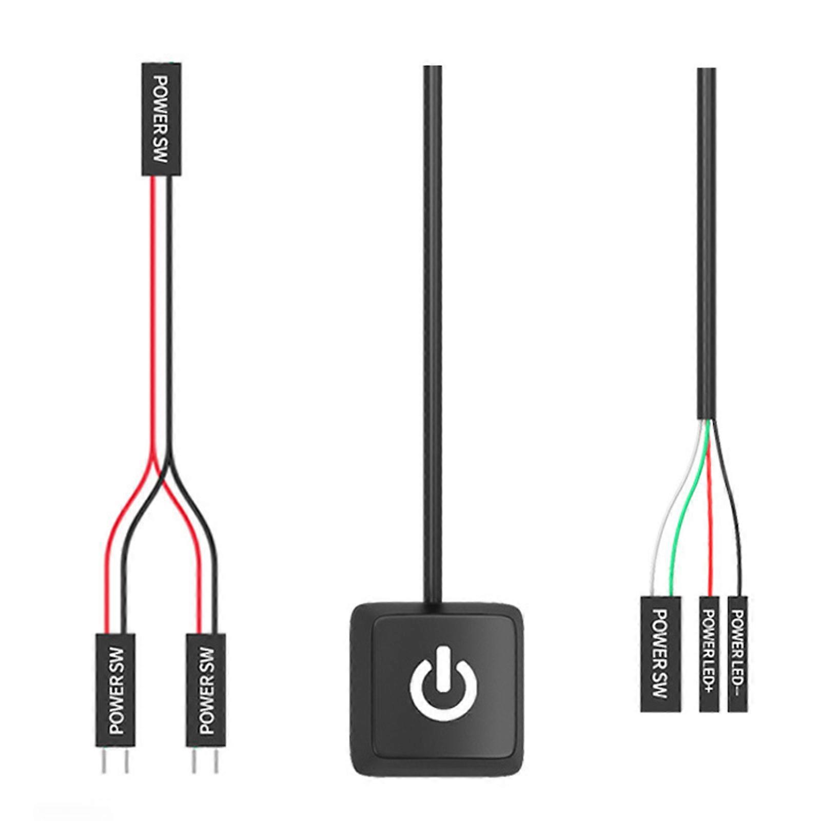 Convenient Computer Desktop Power Button Cable Desktop Computer Case Motherboards Switchs Improve Desktop Experience Multicolor