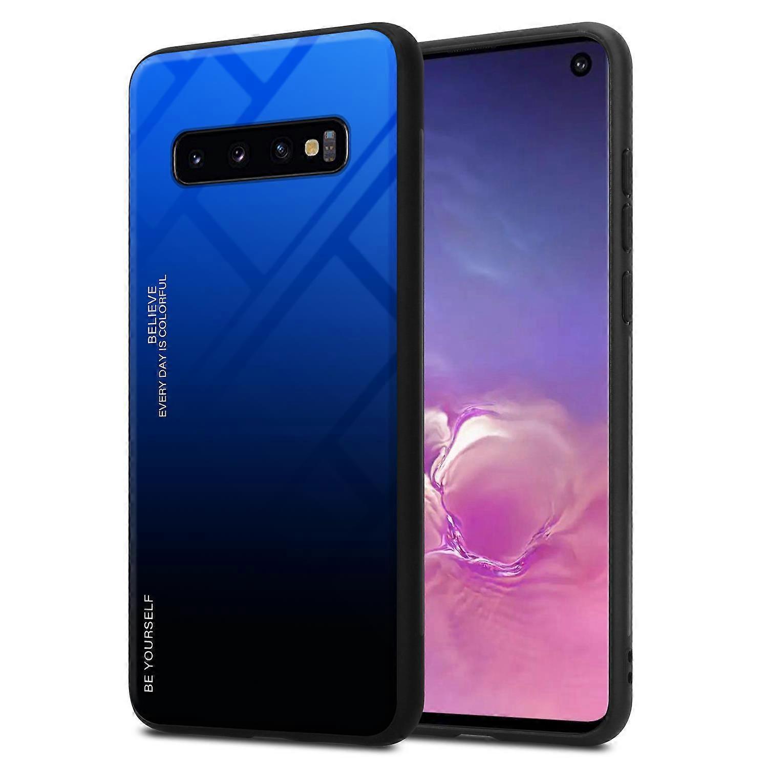 Θήκη Samsung Galaxy S10 4G TPU - Πίσω κάλυμμα με προστατευτικό γυαλί - Δίχρωμο