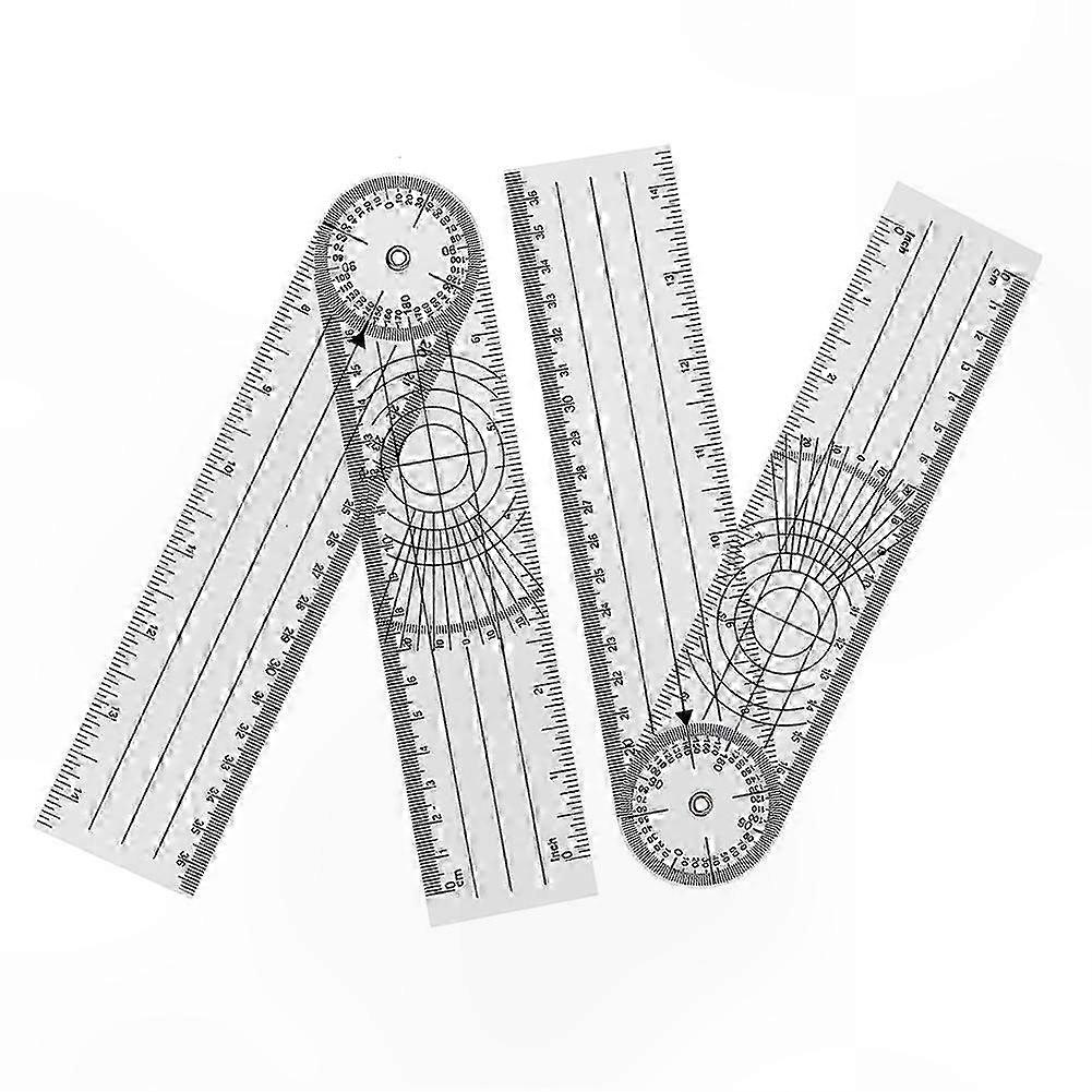 4-Pack Goniometer 360° Rotating Protractor for Physical Therapy PVC Tool