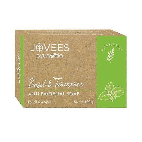 Antibacterial soap with Basil and Turmeric (100 g), Basil & Turmeric Anti Bacterial Soap, Jovees