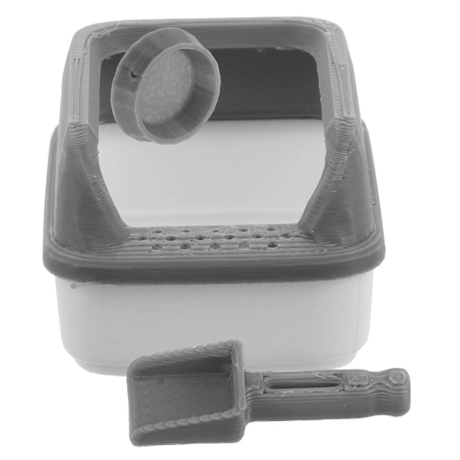 Dollhouse Miniatures Cat Litter Box Set Designed For Collectors 4.70X3.20X2.50CM Assorted Color Enhances Atmosphere 1 Set