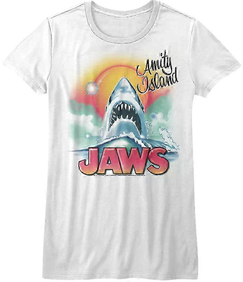 Dames Airbrush Jaws Shirt Rockinstone