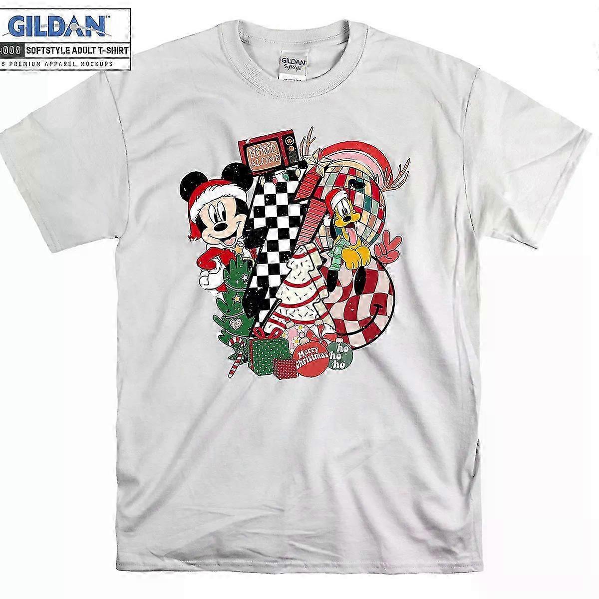 Vintage D Mickey en Pluto Kerstshirt Retro Mickey