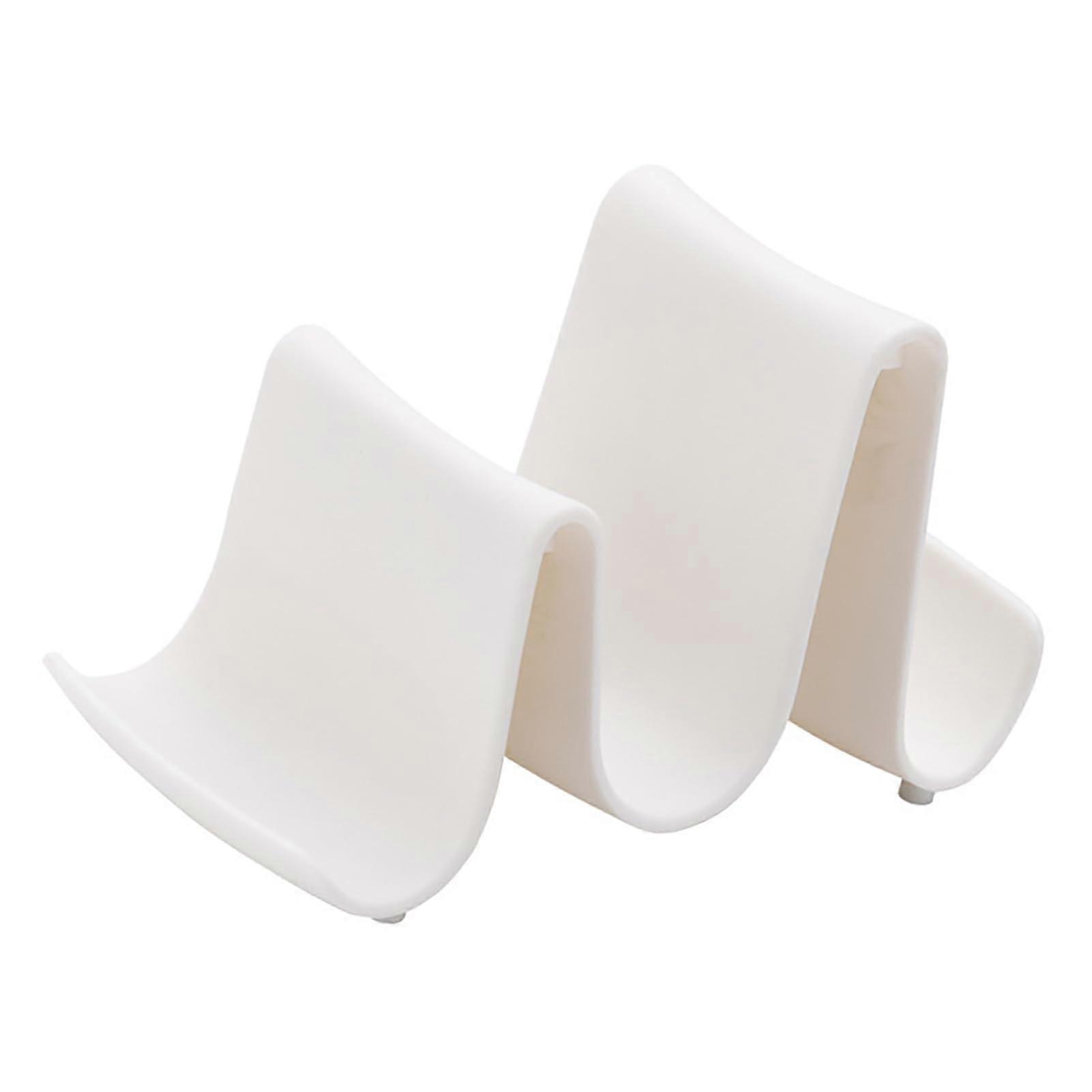 Universal Pot Lid Holder And Spoon Rest Rack For Kitchen Countertop Waving Design Durable Storage Counter Organizer