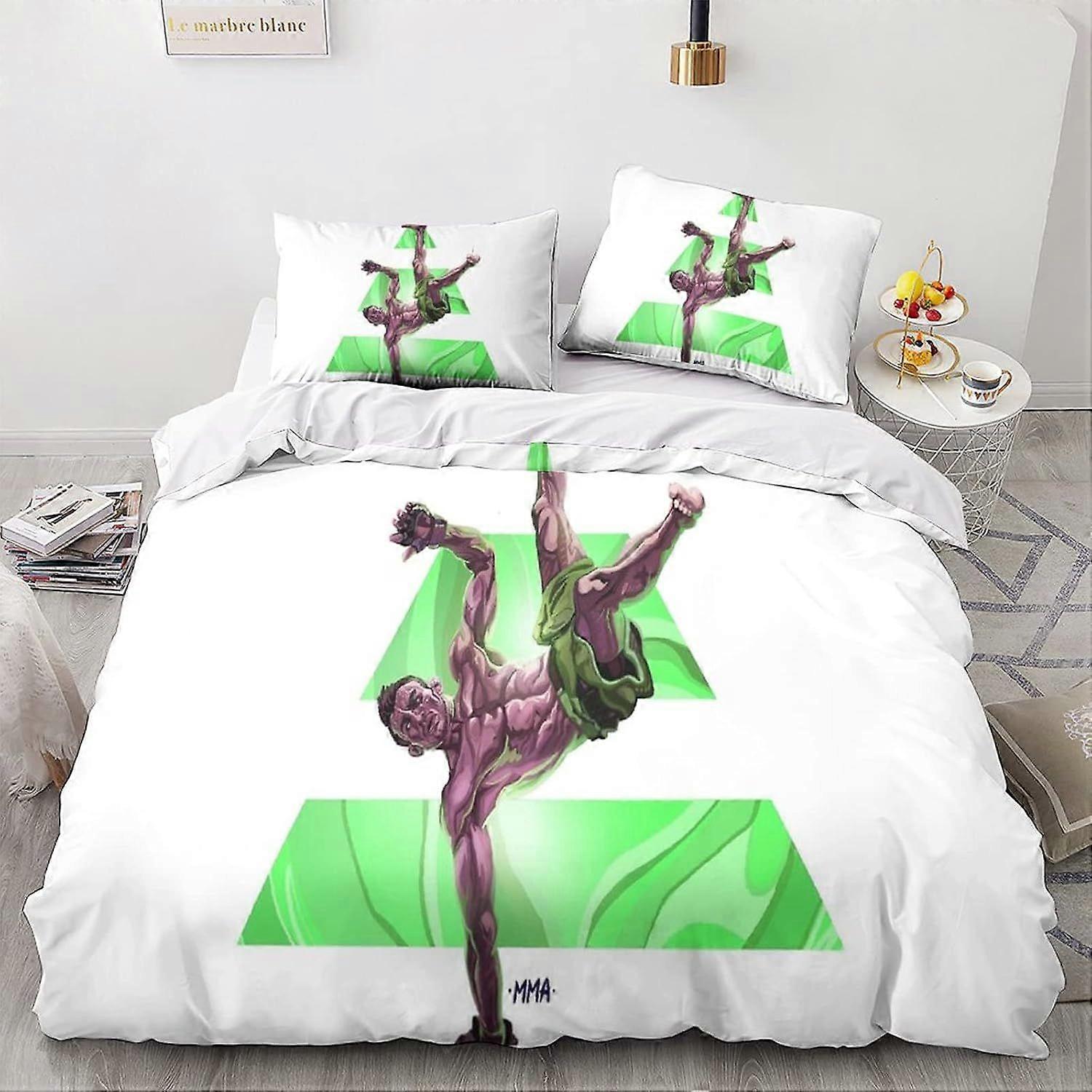 GENBAK UFC Duvet Capa 3D Fighter Impresso Colcha de Cama MMA Capa Edredom com Zíper Fechamento Soft Microfiber King