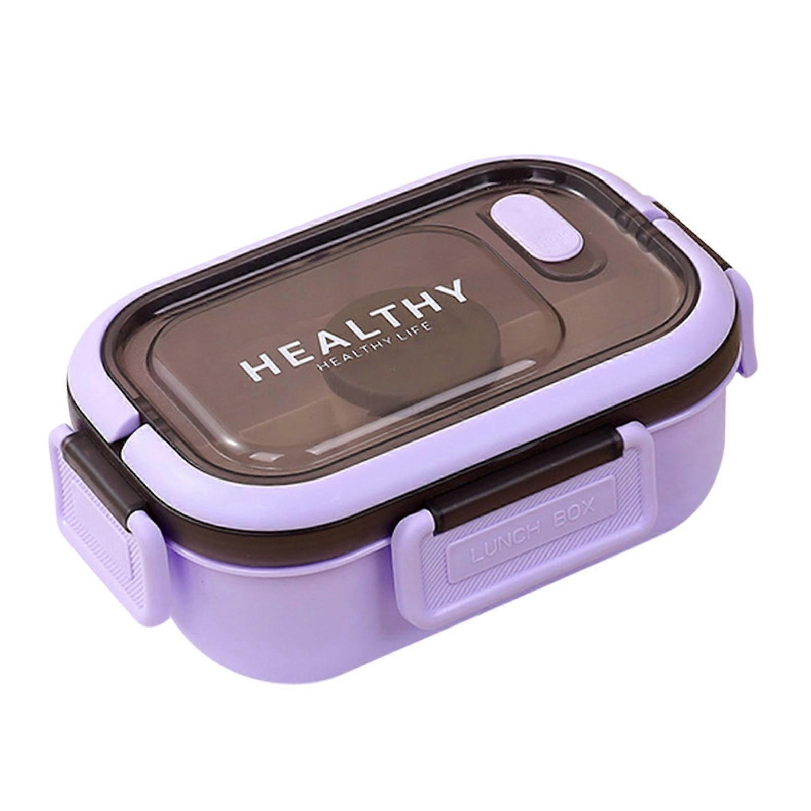 Portable Plastic Partition Integrated Lunch Box Multi-Functional Light Food Bento Box