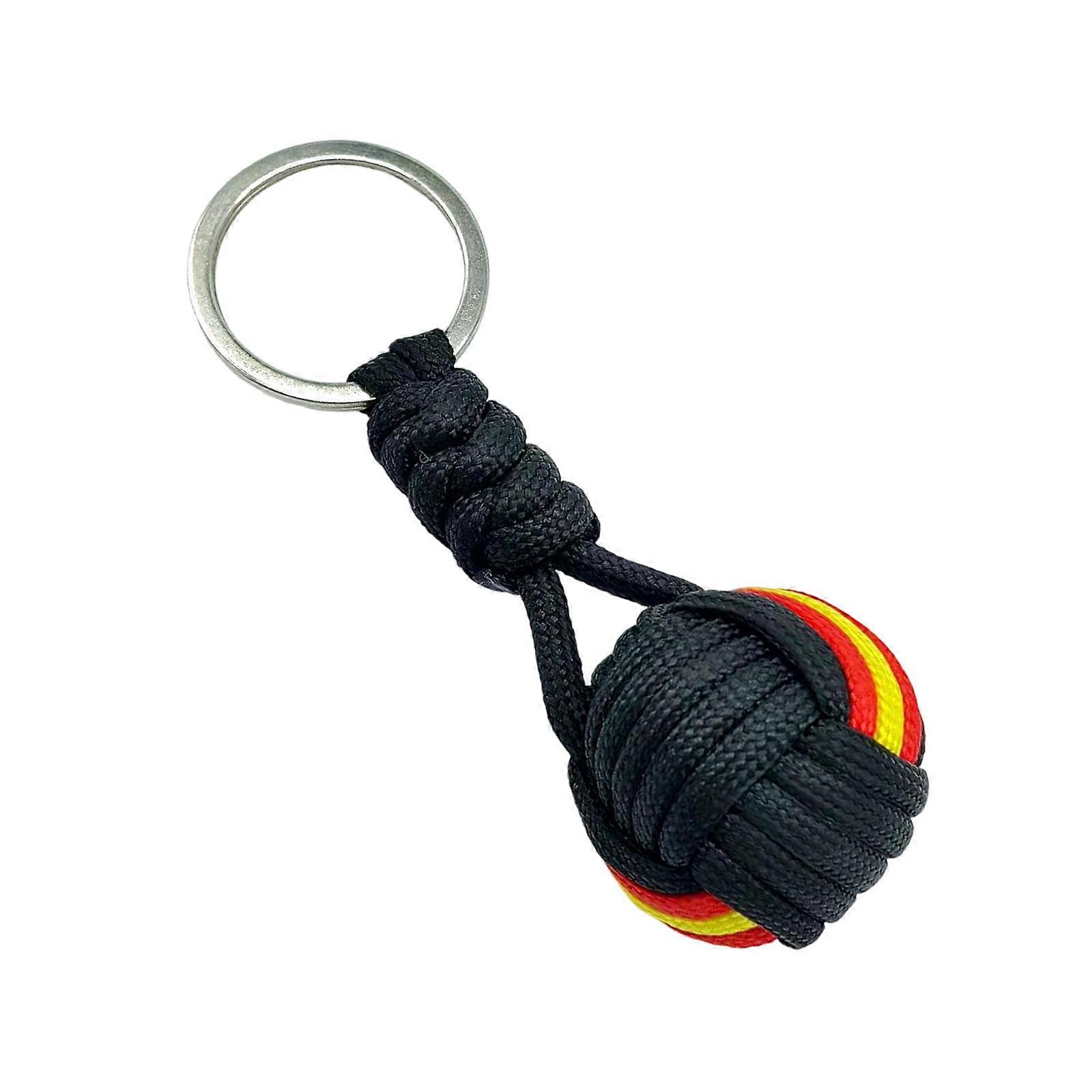 Outdoor Multifunctional Key Holder Compact Paracord Survival Tool Handwoven Design With Parachute Rope Structure Multicolor