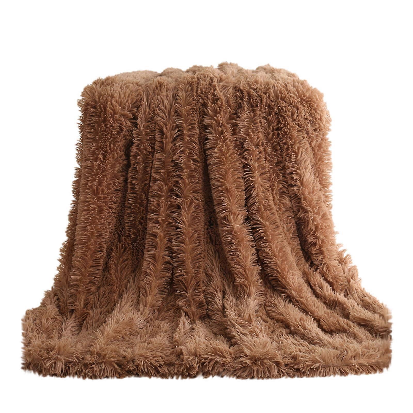 Puntoco Plain Color Double-sided Velvet Window Blanket Double-layer Velvet Conditioning Blanket White Blanket Sofa Blanket Cover Blanket