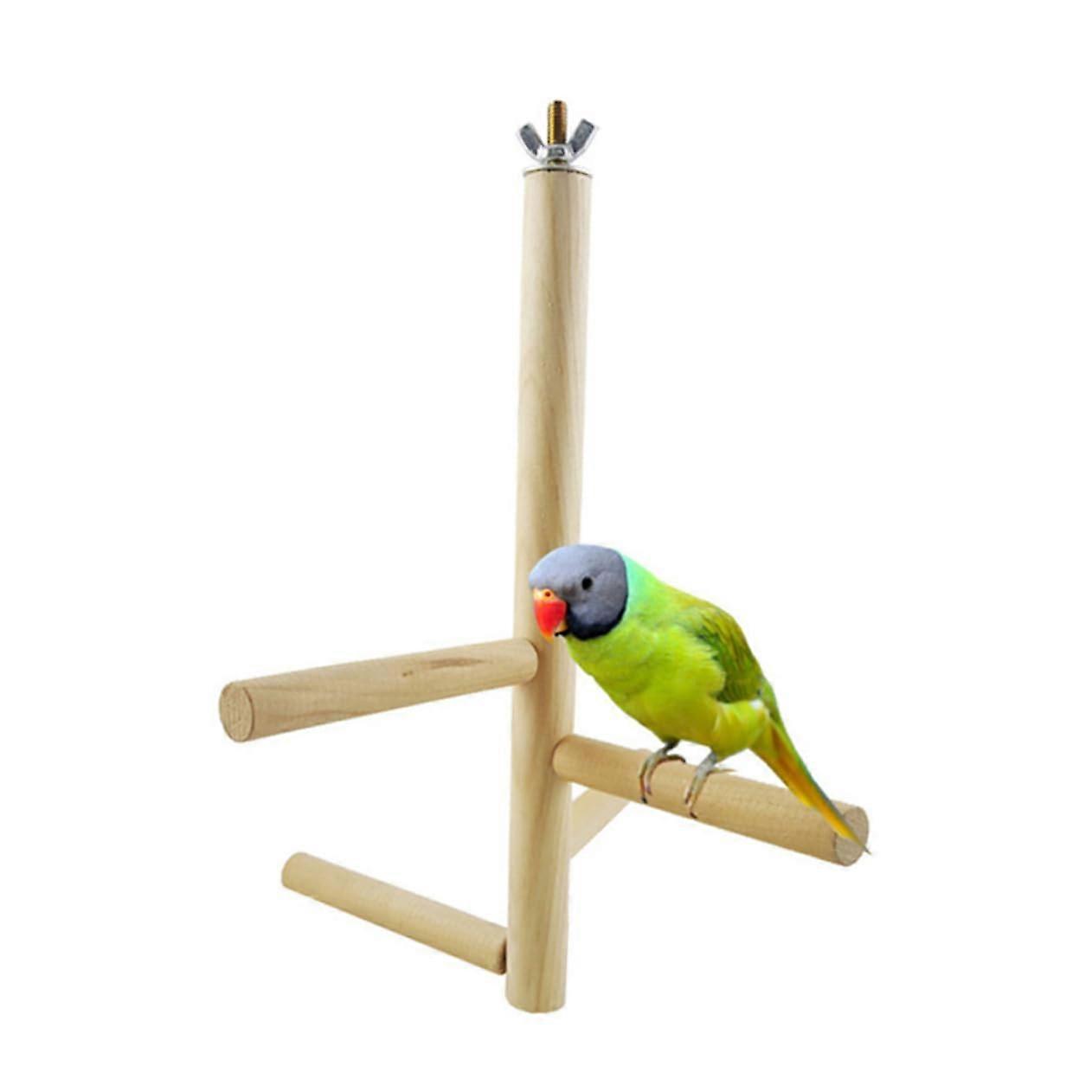 Swing Bird Foraging Toy with Rotating Ladder Perch for Small and Medium Birds