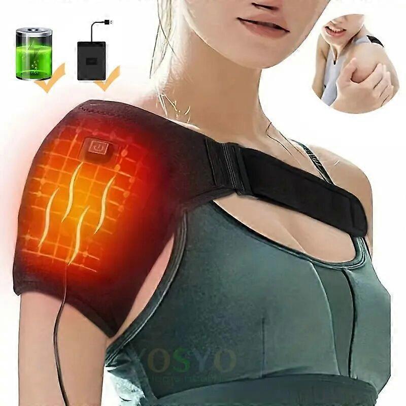 Heating Shoulder Support Belt with 3 Levels of Temperature Adjustment for Cold and Warm Body Relaxation Tool Suitable Both Sides