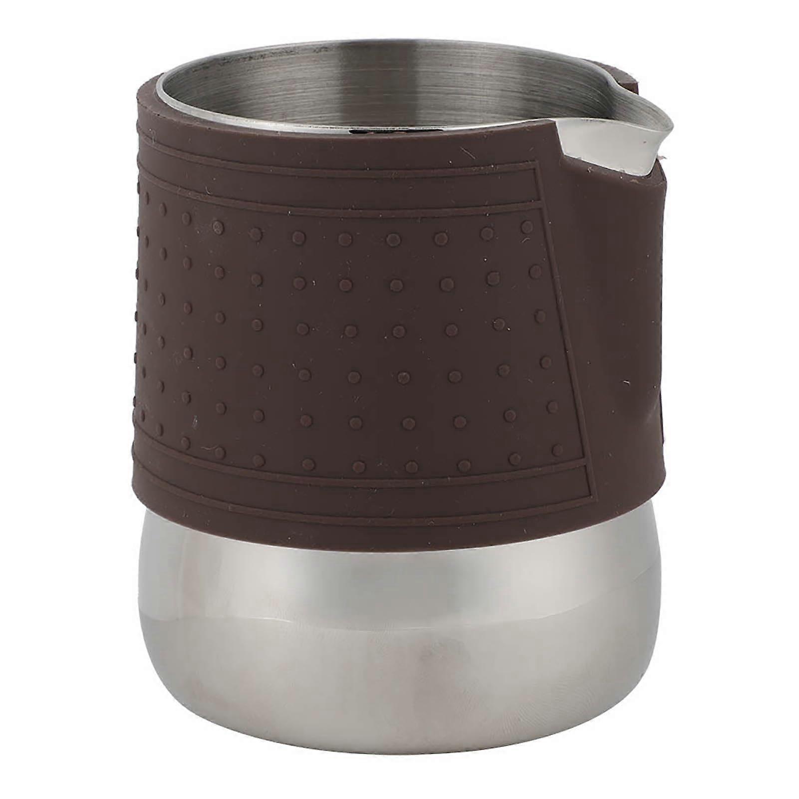 Stainless Steel Milk Frothing Pitcher 304 with Silicone Cover and Duck Bill Spout for Latte Art in Home or Cafe