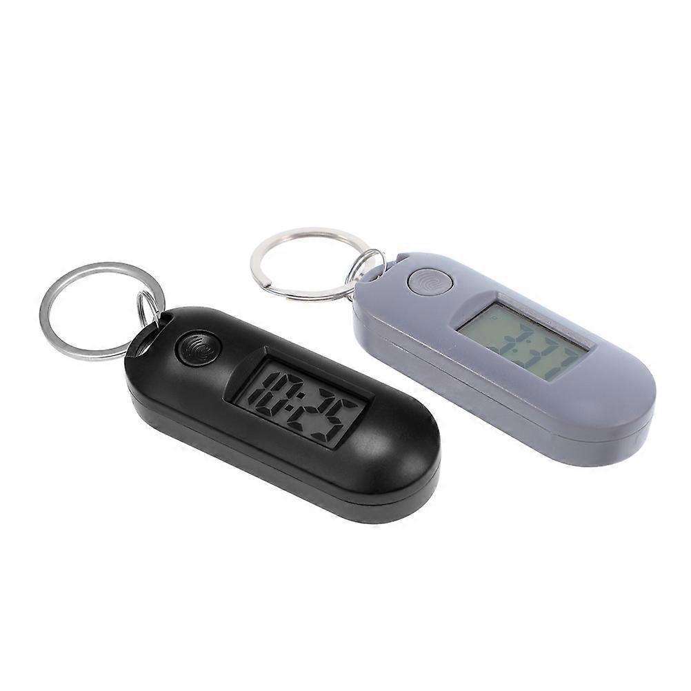 Student Electronic Watch Portable Keychain Digital Watch for Exams 2Pcs