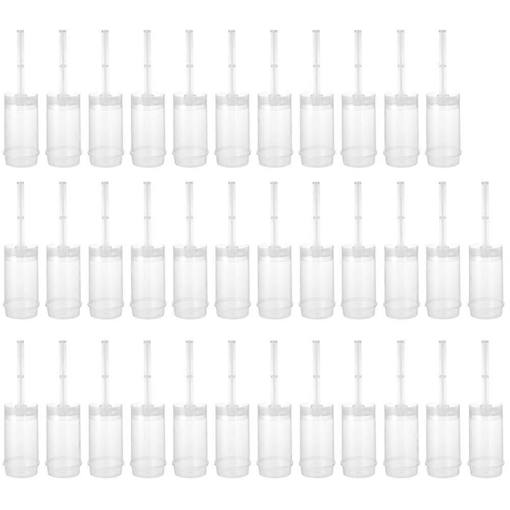 Rainbow Push Cake Shooter Plastic Cake Cups Transparent for 36Pcs Desserts