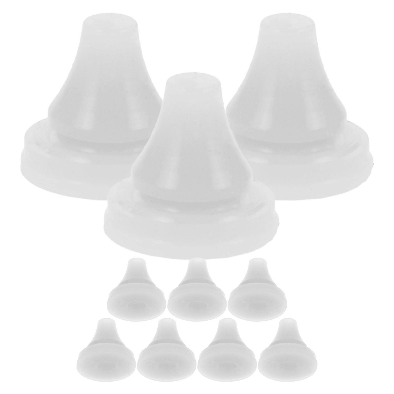 White Silicone Shower Head Nozzles Replacement 10Pcs for Universal Shower Head Use