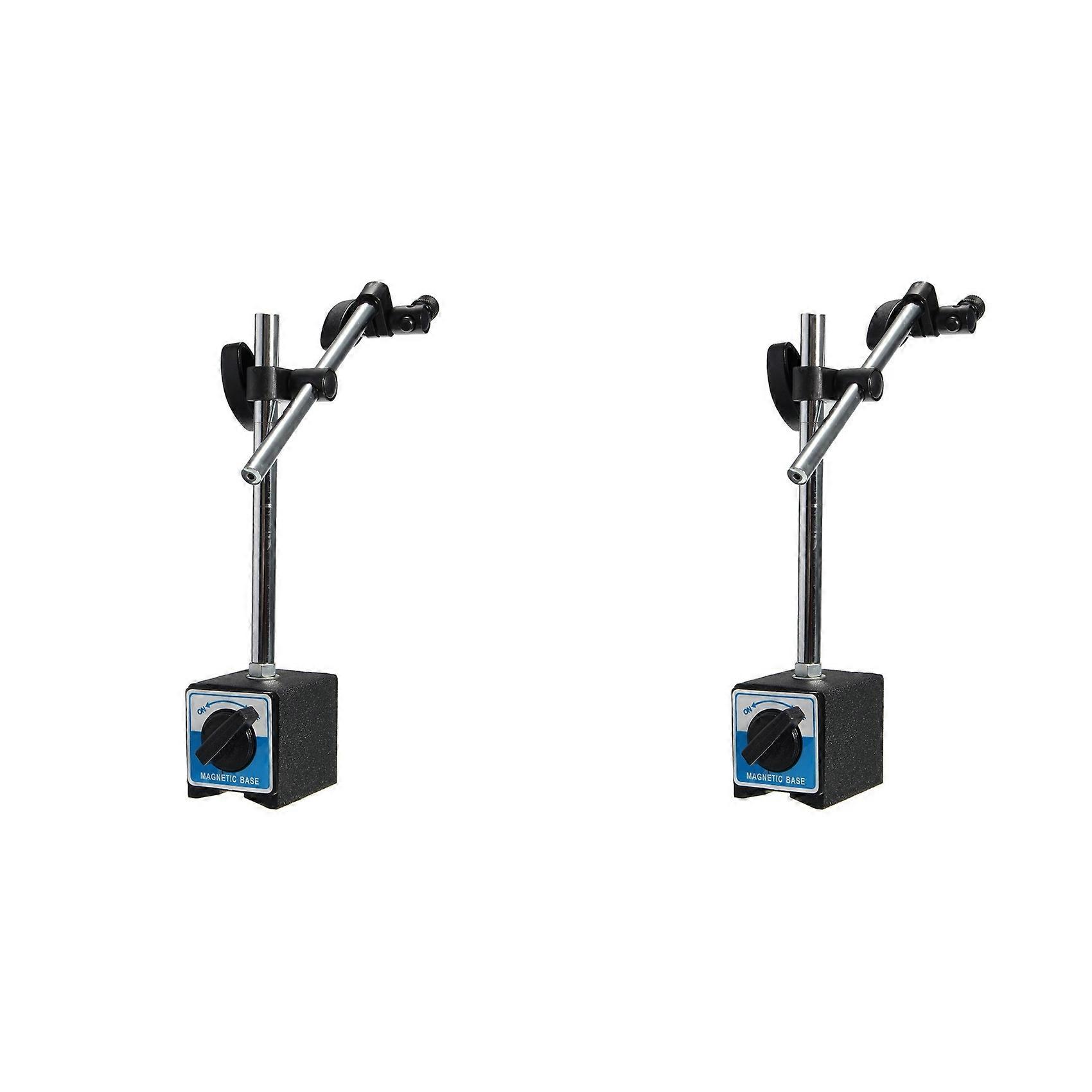 2X Magnetic Base Holder with Double Adjustable Pole for Dial Indicator Test Gauge Ymb-B