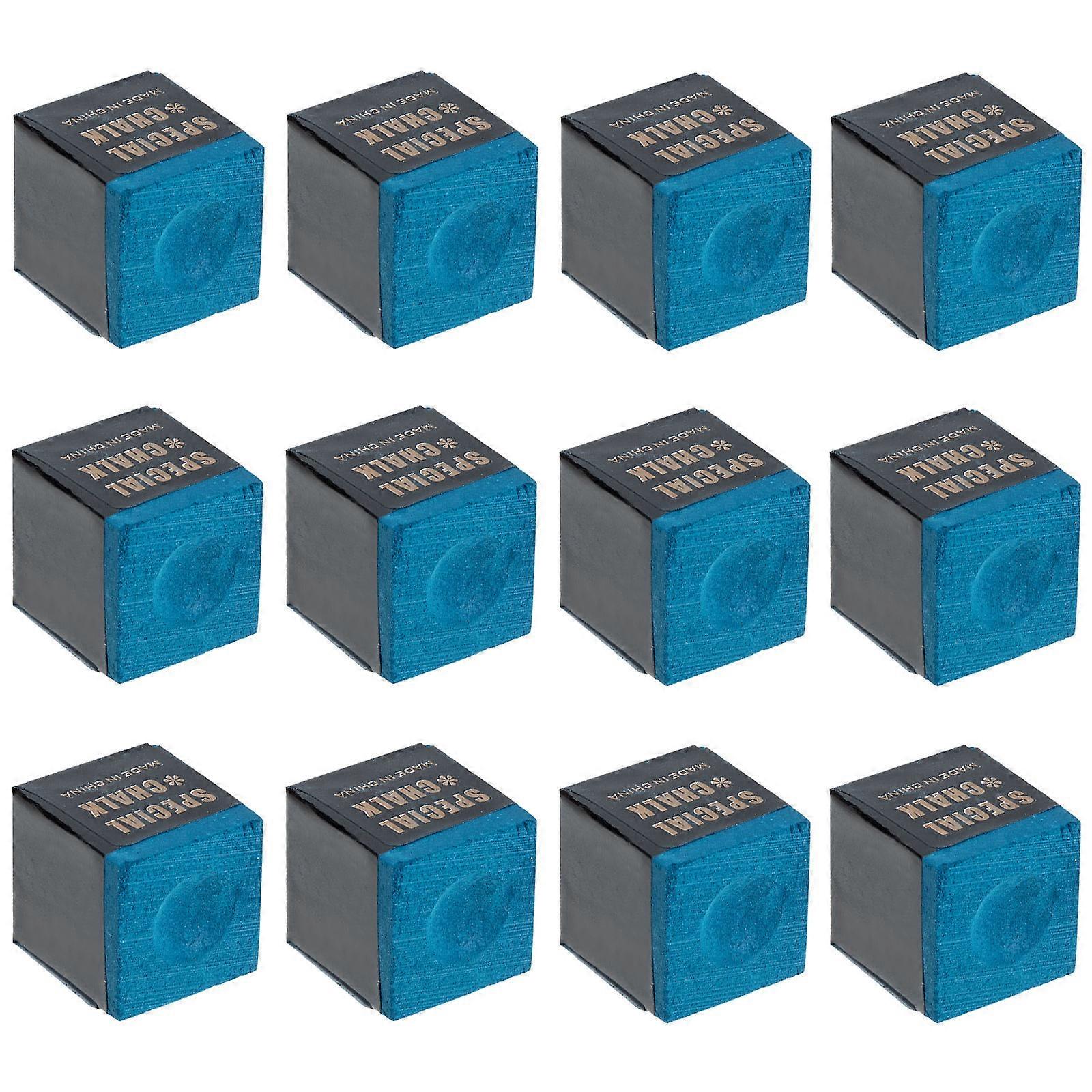 12Pcs Queue Stick Wischpulver Billardtisch Queue Kreide Billard Spielzubehör