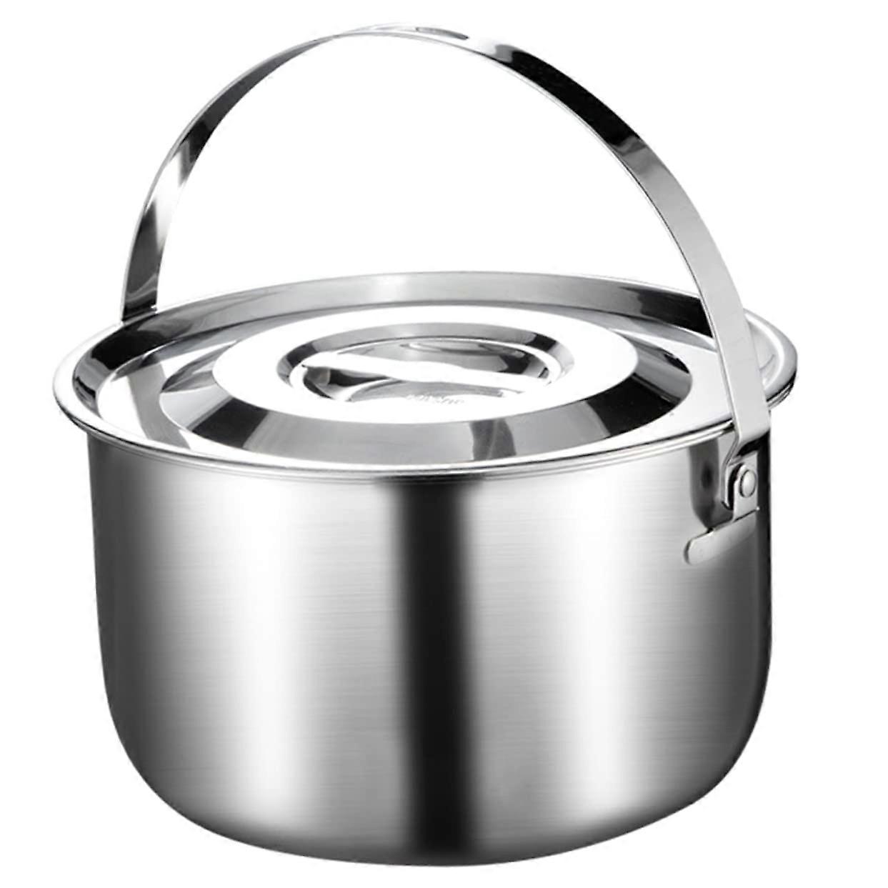 Large Stainless Steel Mixing Bowl with Lid and Handle, AntiSkid Base, Durable Easy Clean Design