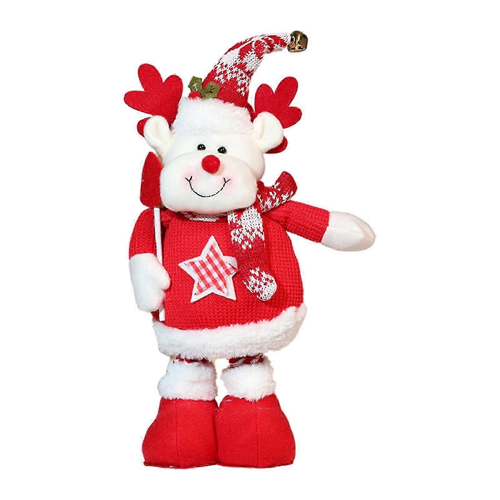 Flexible Holiday Doll for Christmas Tree - Stretchable Plush Figurine with Standing Base