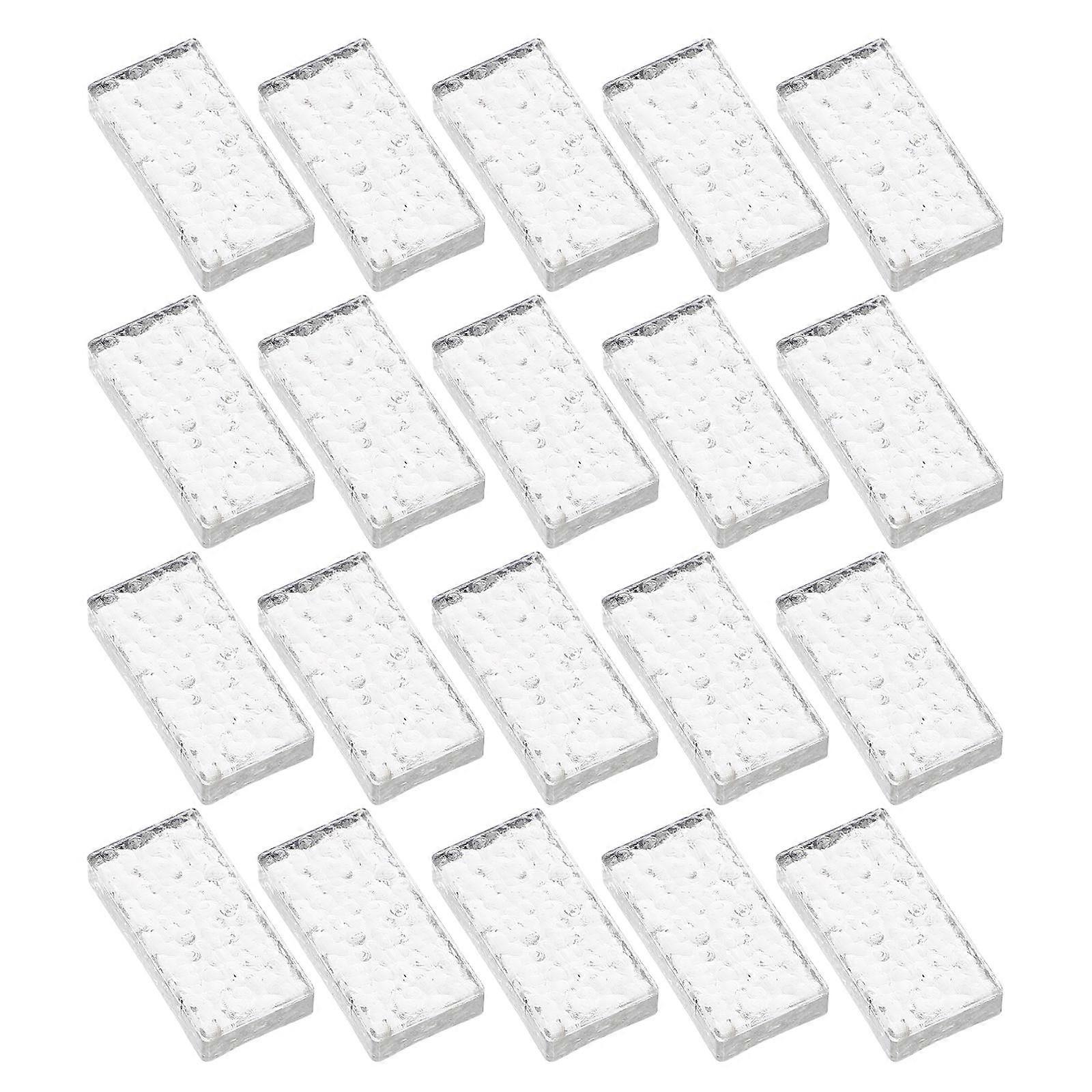 Dollhouse Accessories Glass Bricks for Decor 20Pcs Clear Mini Bricks
