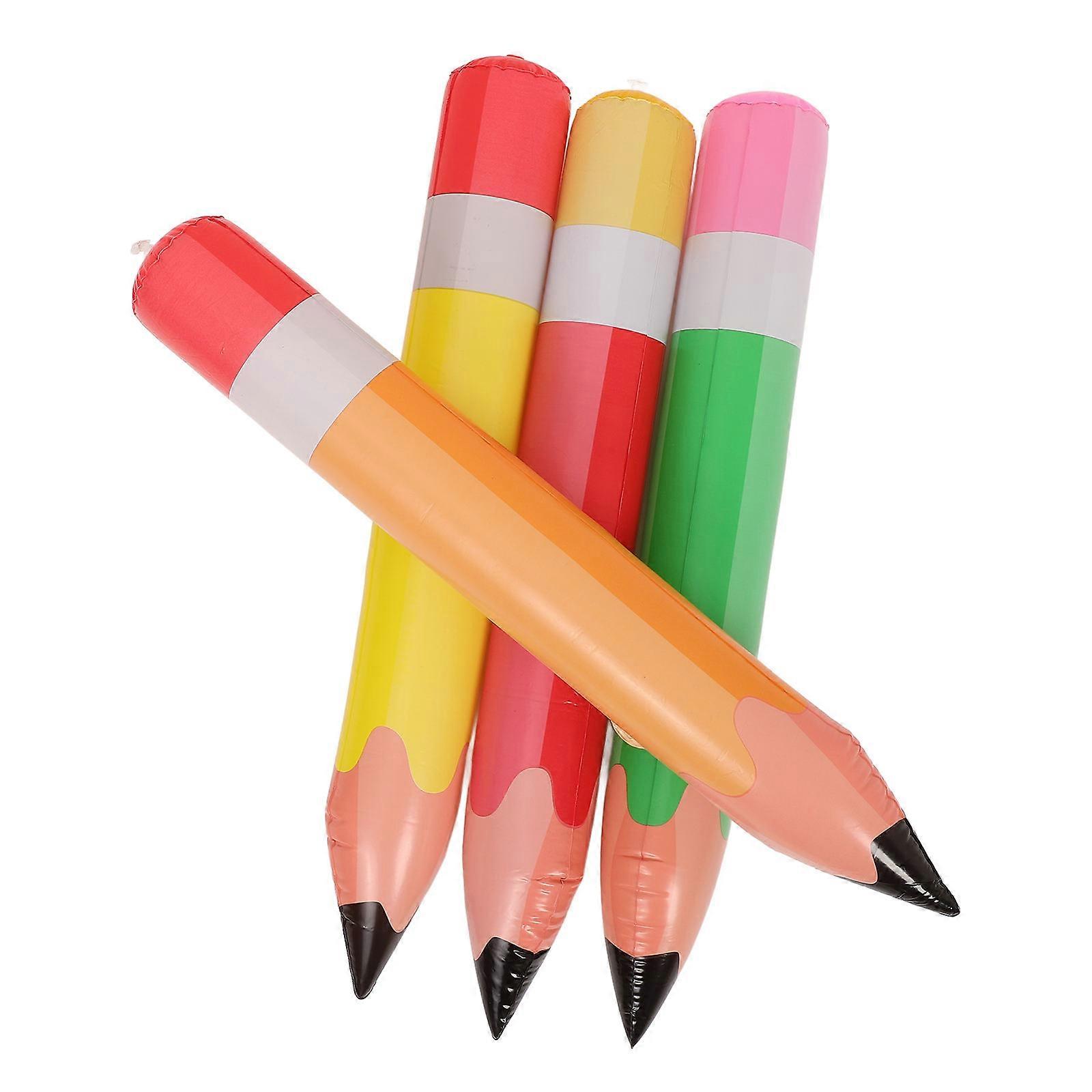 Back to School Classroom Decorations Inflatable Pencil Props 4Pcs