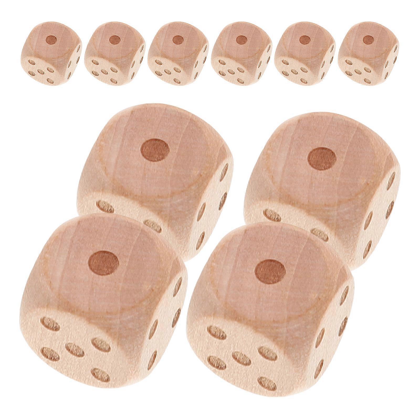 Wooden for Playing 20Pcs Entertainment Dices Party Game Bulk Set