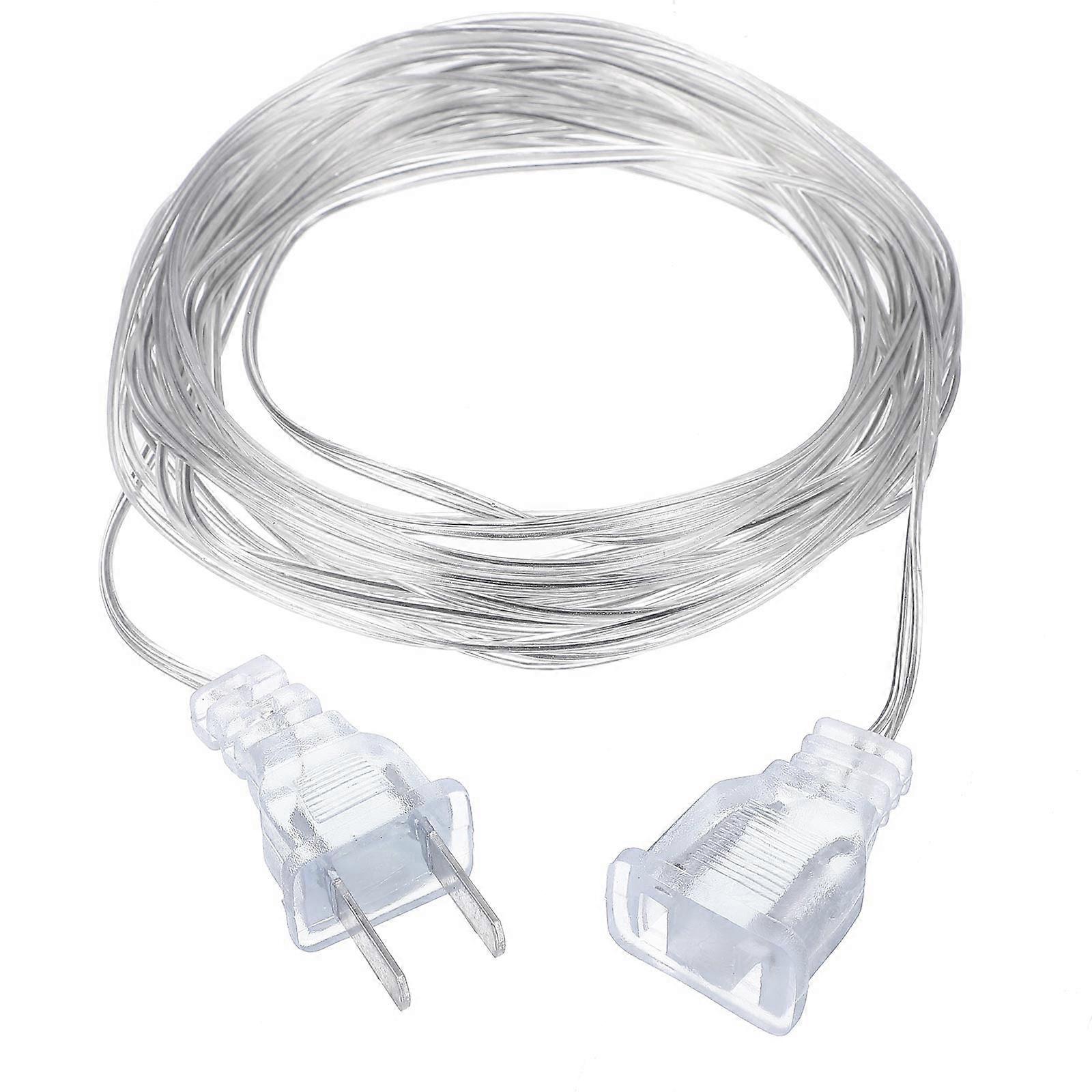 Garden String Light Plug Lamp Extension Cord Curtain Light with Flat Plug