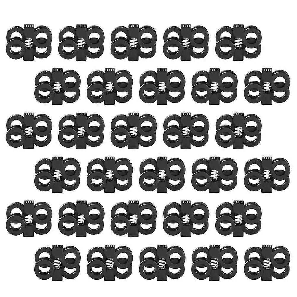 Shoe Strap Buckle Practical Buckles for Fixation 60Pcs Plastic Black
