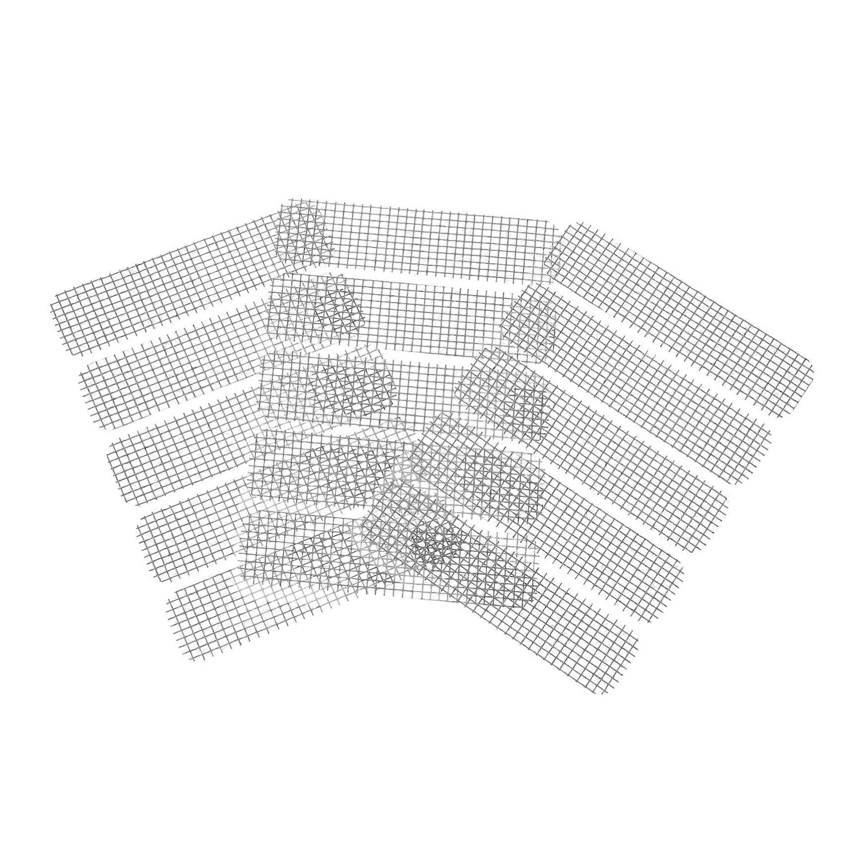 25pcs Window Screen  Kit with TearResistant Fiberglass Self Adhesive Mesh Patch for Doors RV Patio Tent