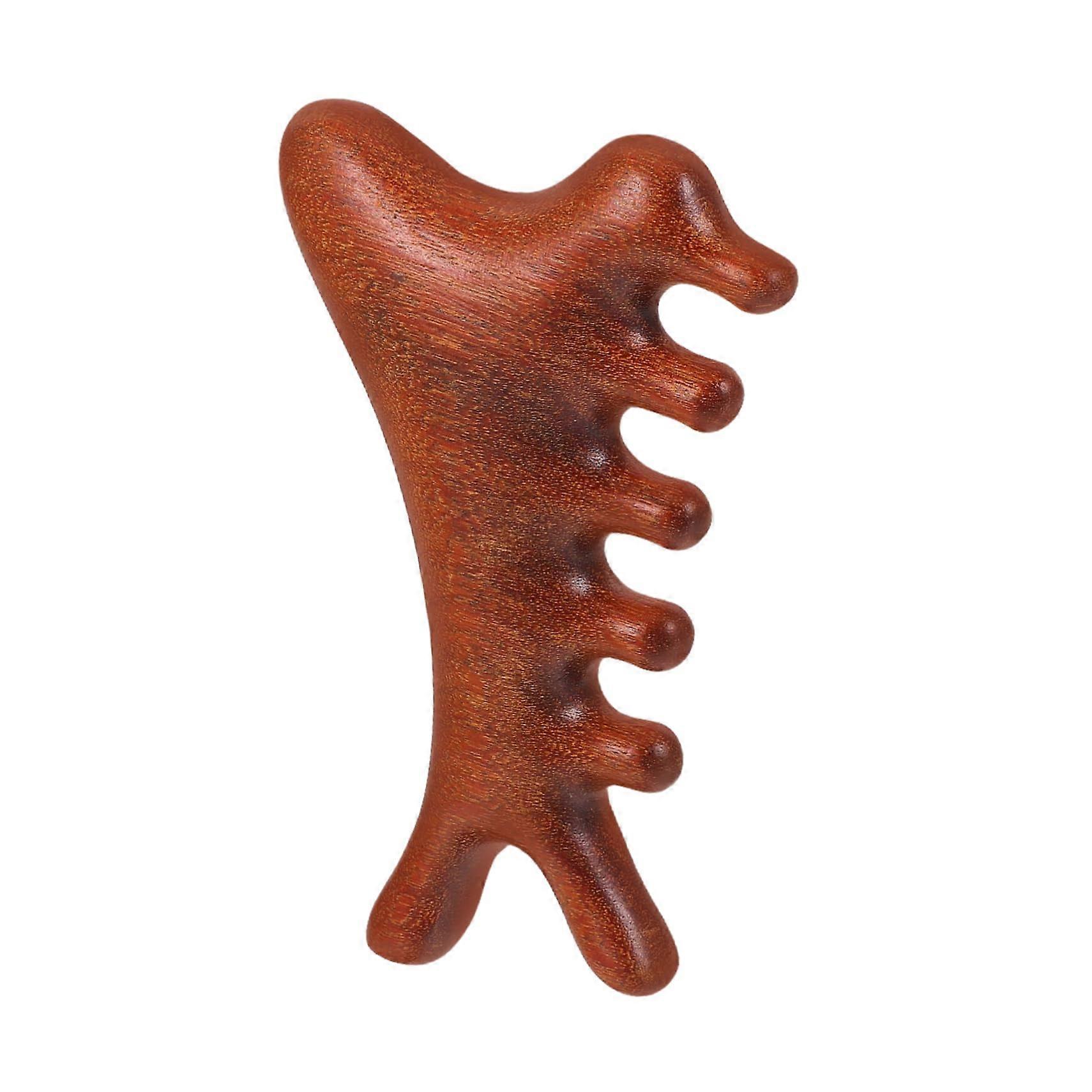 Scalp Massage Comb with Ergonomic Wooden Grip for Deep Scalp Massage and Head Scratching