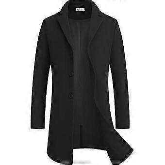COOFANDY Fall Outfits Mens Wool Blend Coat Winter Trench Coats Notched Lapel Collar Single Breasted Overcoat Classic Peacoat With Pockets Me