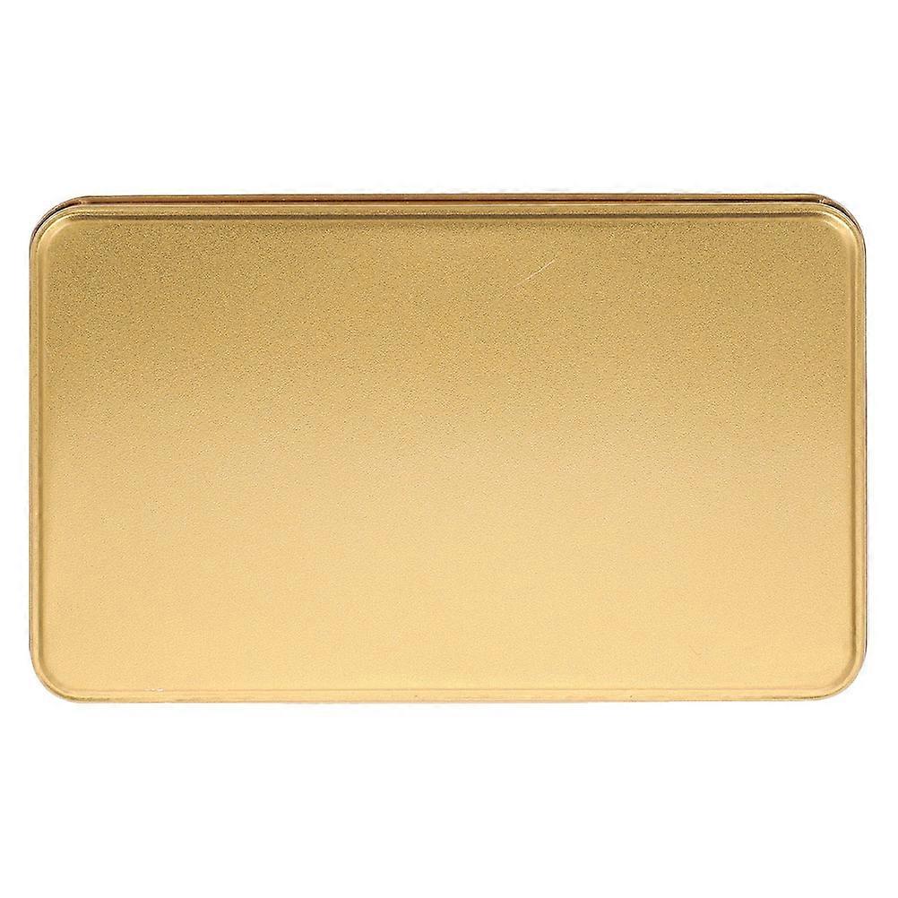 Rectangular Wedding Favor Box Tinplate Storage Box for Packaging Golden Color
