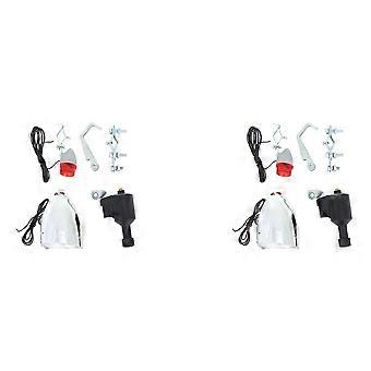 2X Bike Light Bicycle Motorized Bike Friction Dynamo Generator Head Tail Light 6V 3W Bike Acessories