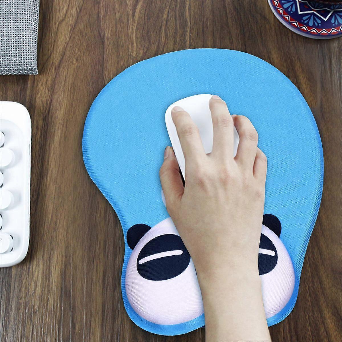 Silicone Mouse Pad Wrist Support with Cartoon Panda Pattern 1Pcs for Computer Use