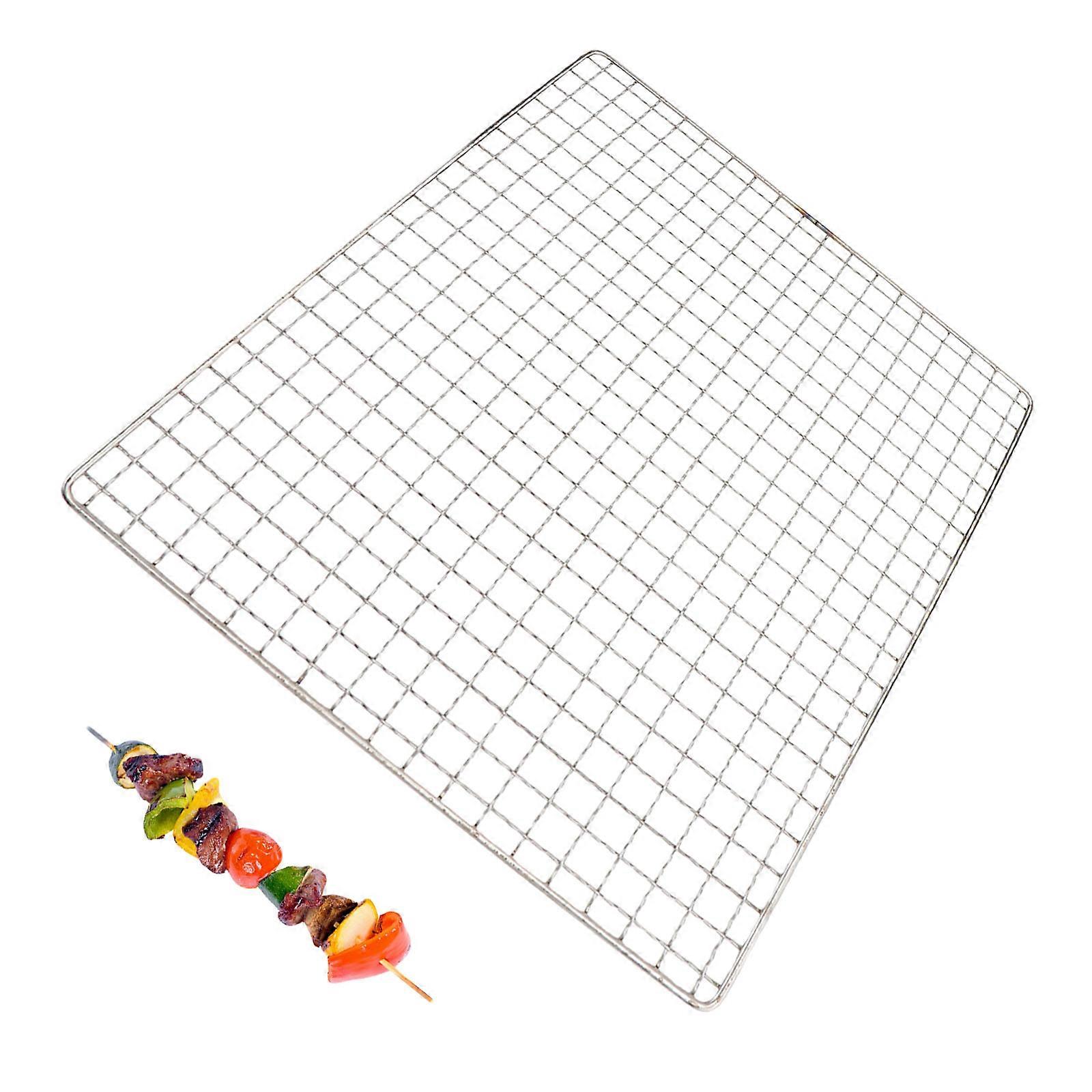 Stainless Steel Bbq Wire Mesh Grill Silver for Cooking