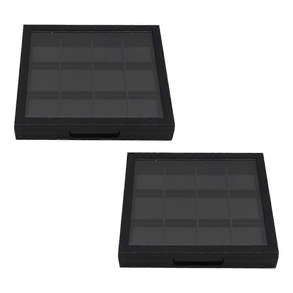 Convenient Cosmetics Tray Multi-Grid Lipstick Storage Box 2Pcs for Storage
