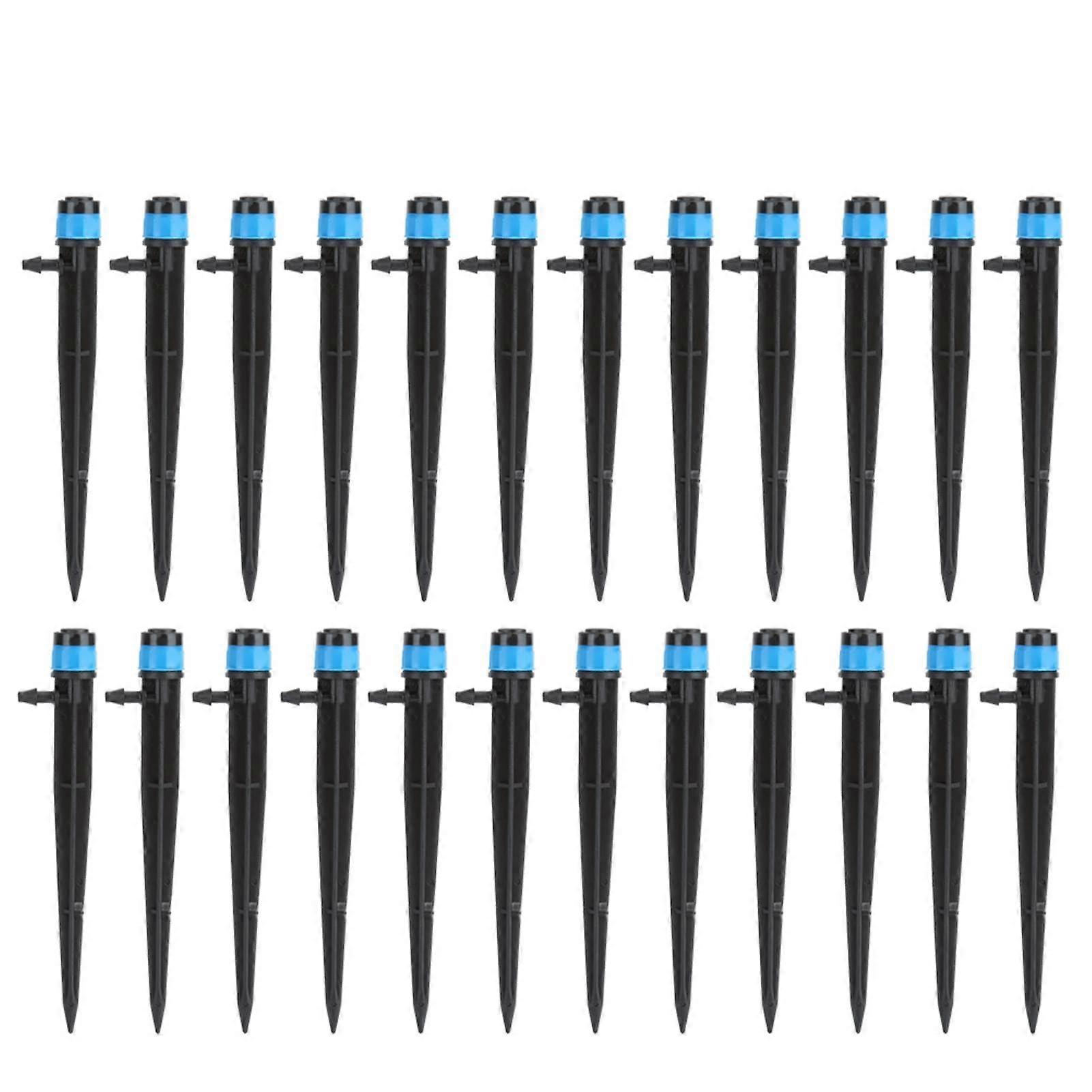 100PCS Drip Irrigation Emitters 360 Degree Adjustable Garden Watering Drippers Stakes System