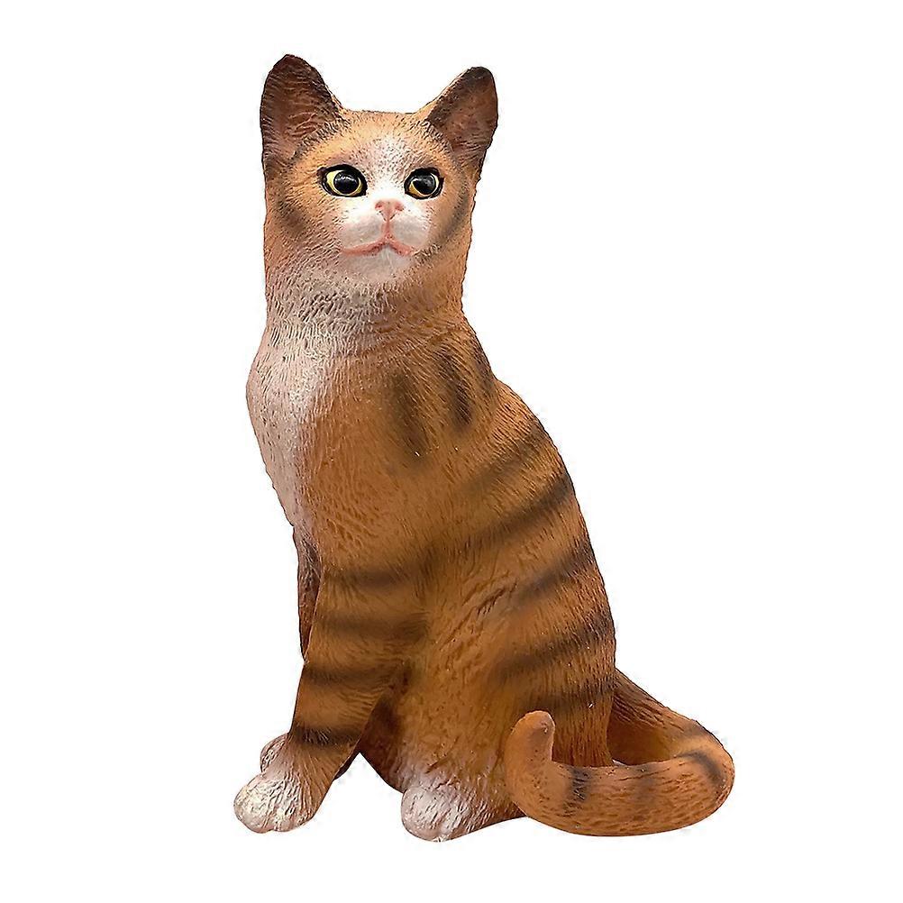 Static Cat Model Plastic Desktop Adornment for Decoration Use