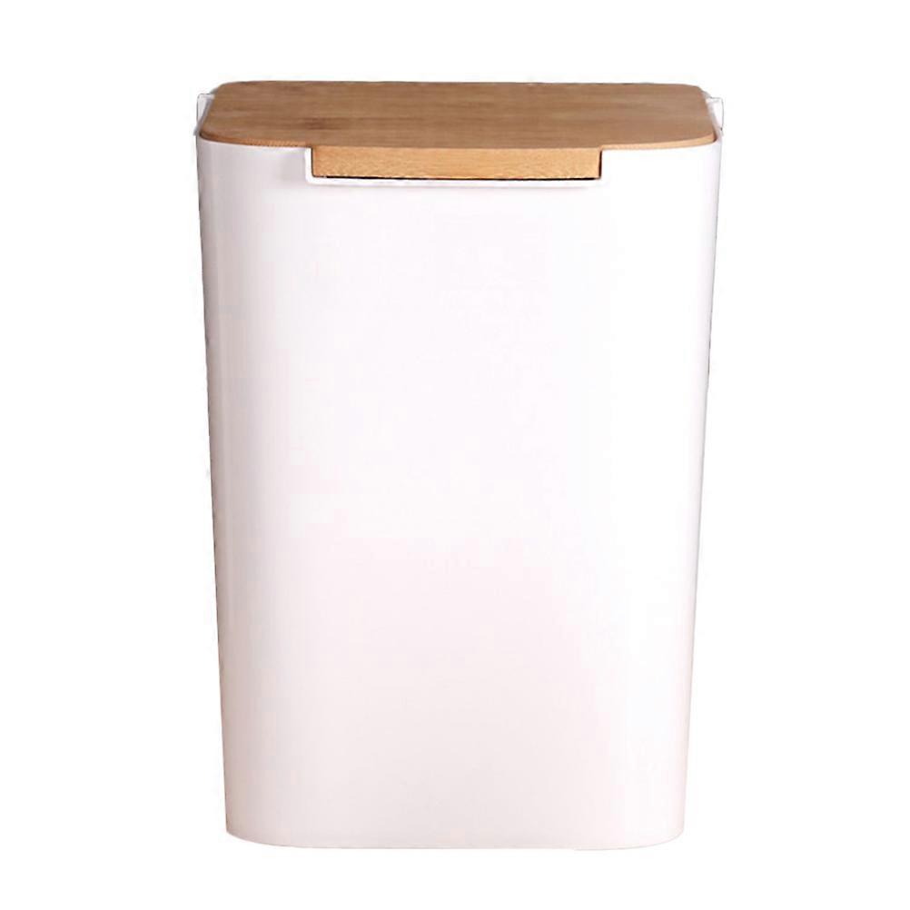 Trash Bin Plastic Press-Type Garbage Can with Lid for Storing Trash 1Pcs