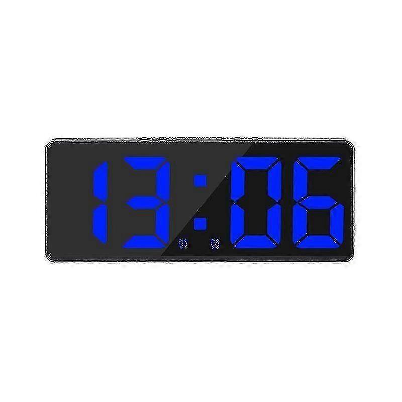 2026 Multi Function Led Alarm Clock Student Dormitory Small Alarm Clock Temperature Date Display Multi Group Alarm Clock--Blue