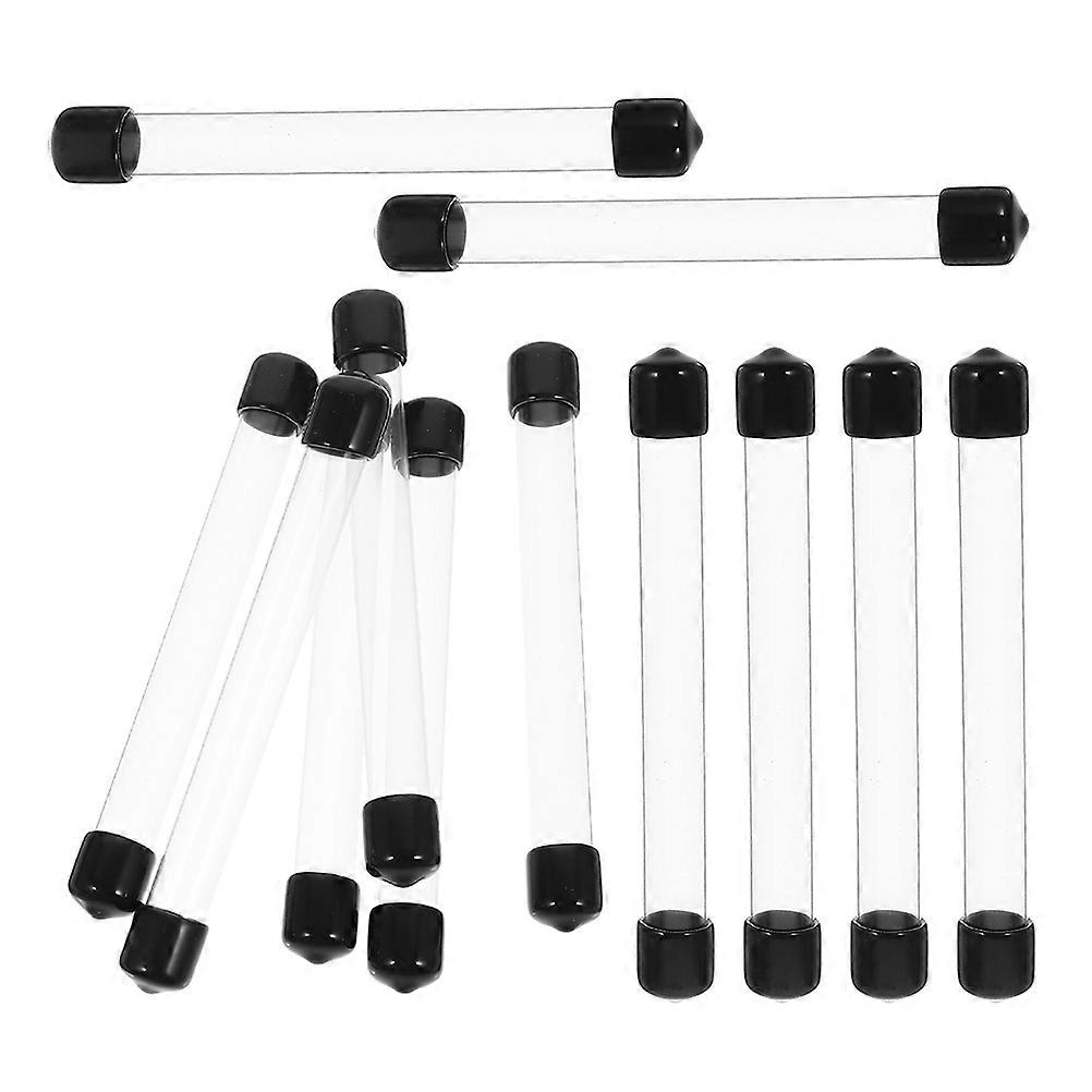 Clear Plastic Storage Tubes for Storage 12Pcs Transparent Experimental Round Tubes