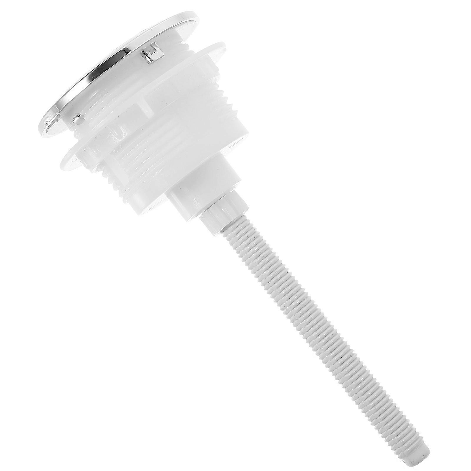 Bathroom Toilet Button Single Flush Function 3Pcs Durable ABS Material Silver