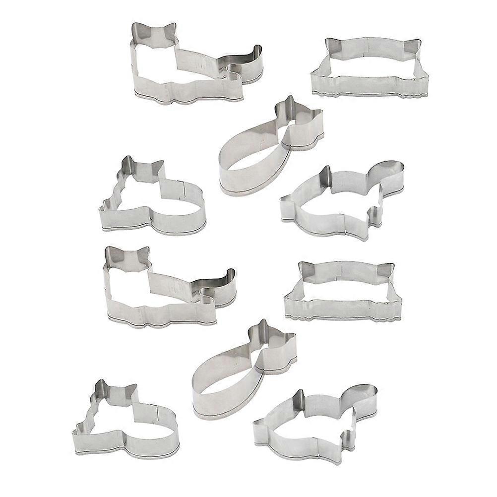 Fruit Cutting Mold Cat Shape Biscuit Mold for Kitchen Use 3Sets