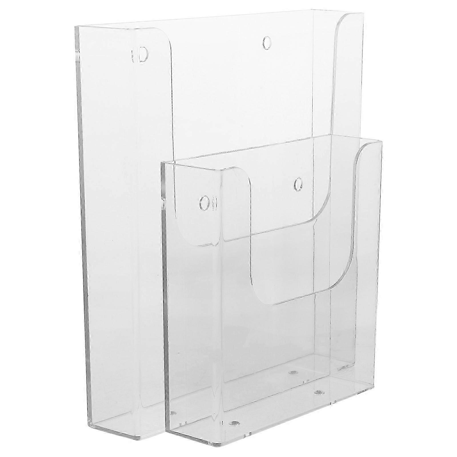 Wall-mounted Document Holder For Adults 24.50X22.00X4.50cm Rectangular Paper Organizer 2Pcs
