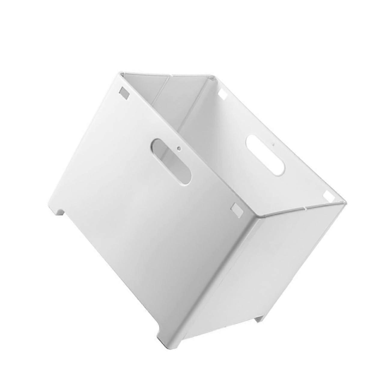 Wall Mounted Laundry Basket Foldable Waterproof PP Plastic Hanging Hamper for Space Saving Use White 28x18x15.5cm